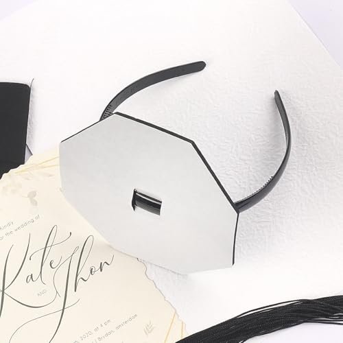 SARATA Graduation Cap Headband – Black, Secures Cap and Hair Style for Women Graduates - görsel 12