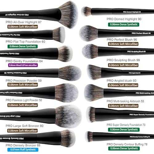 Bueart Design 32-Piece PRO Grade Makeup Brush Set with Super Large Holder – Premium Ultra-Soft Synthetic Foundation, Contour, Powder, Blush, Concealer, Eyeshadow Brushes – Classic Black Avelisse