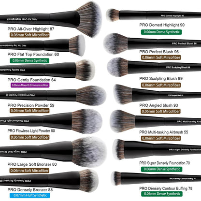 Bueart Design 32-Piece PRO Grade Makeup Brush Set with Super Large Holder – Premium Ultra-Soft Synthetic Foundation, Contour, Powder, Blush, Concealer, Eyeshadow Brushes – Classic Black Avelisse
