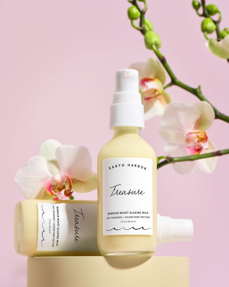 Earth Harbor Treasure Barrier Boost Glazing Milk – Vegan Essence Moisturizer with Oat Ceramides & Sea Buckthorn for Sensitive, Dry & Acne-Prone Skin – Hydrates, Calms & Repairs Skin Barrier – 2 oz Avelisse
