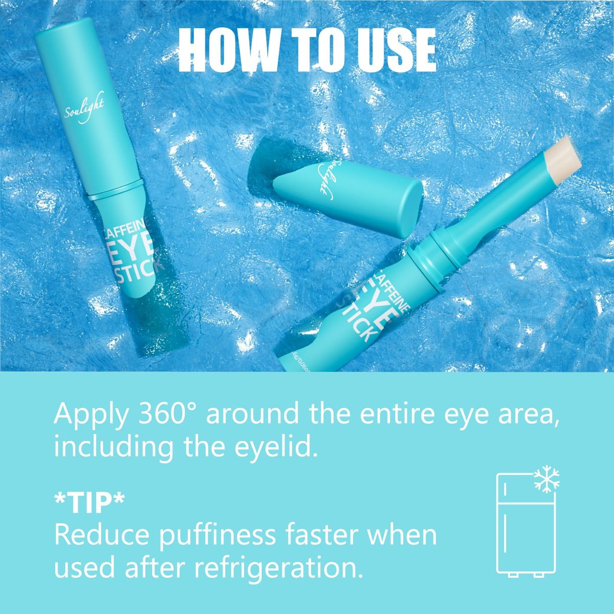 Soulight Caffeine Eye Stick – Anti-Aging Eye Balm for Wrinkles, Dark Circles, Puffiness & Bags Under Eyes - görsel 15