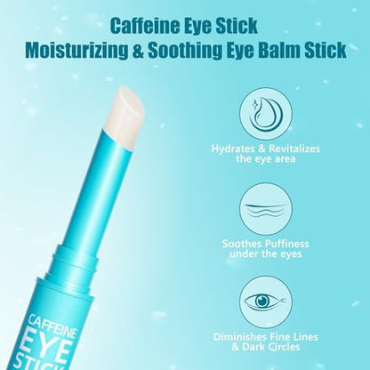 Soulight Caffeine Eye Stick – Anti-Aging Eye Balm for Wrinkles, Dark Circles, Puffiness & Bags Under Eyes