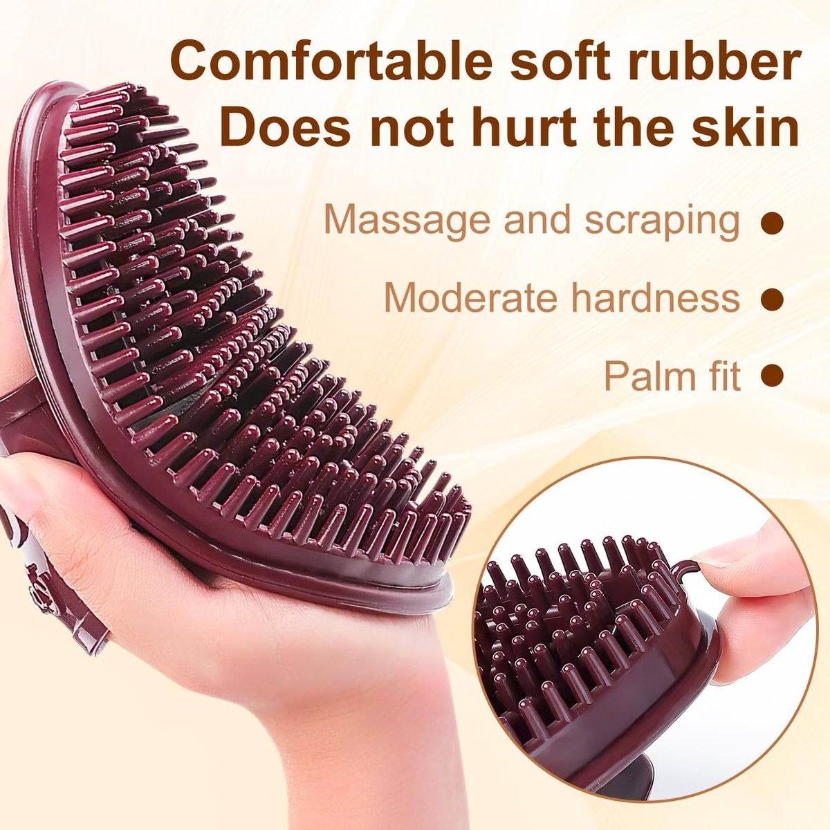 Meridian Brush Massage - 2-Piece Full Body SPA Massager for Relaxation, Acupressure & Scalp Massage Avelisse