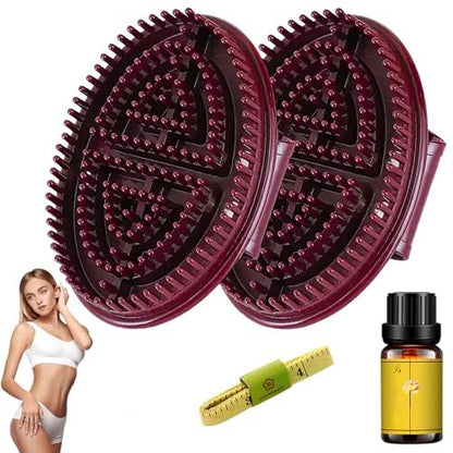 Meridian Brush Massage - 2-Piece Full Body SPA Massager for Relaxation, Acupressure & Scalp Massage Avelisse