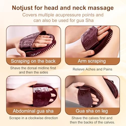 Meridian Brush Massage - 2-Piece Full Body SPA Massager for Relaxation, Acupressure & Scalp Massage Avelisse