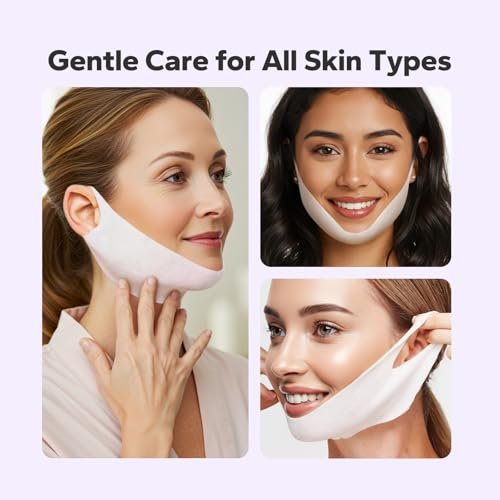FairyFace V Line Lifting Mask (5 Pack) - Hydrogel Chin Patch with Collagen & Aloe for Jawline Support, Double Chin Reducer, Skin-Tightening Face Mask - görsel 10