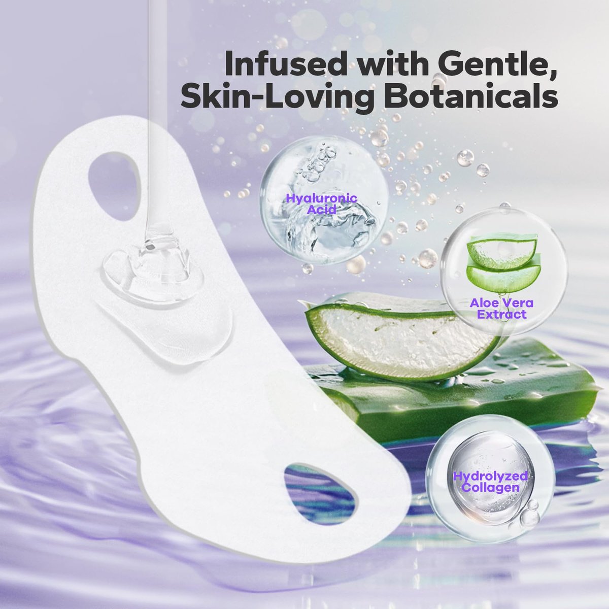 FairyFace V Line Lifting Mask (5 Pack) - Hydrogel Chin Patch with Collagen & Aloe for Jawline Support, Double Chin Reducer, Skin-Tightening Face Mask - görsel 7