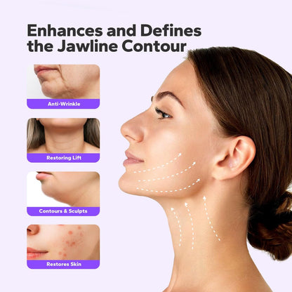 FairyFace V Line Lifting Mask (5 Pack) - Hydrogel Chin Patch with Collagen & Aloe for Jawline Support, Double Chin Reducer, Skin-Tightening Face Mask