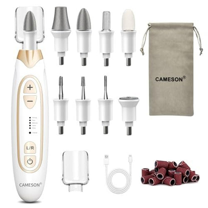 CAMESON Electric Toenail Grinder for Thick Toenails – Cordless Rechargeable Nail File & Buffer, Manicure & Pedicure Kit for Men, Women, Seniors Avelisse