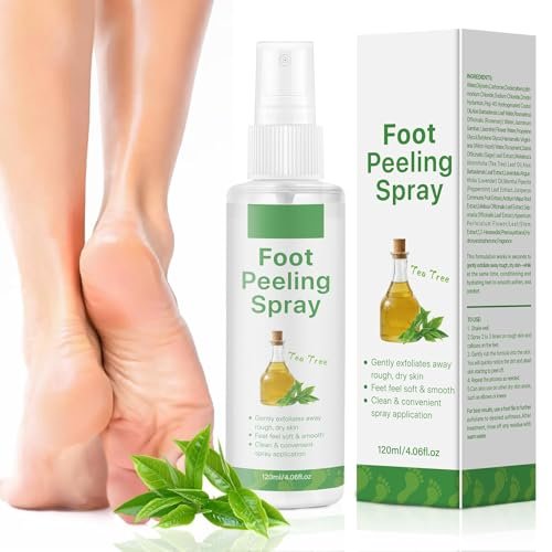 AOPEIBOTO Foot Peeling Spray - Tea Tree Foot Exfoliator with Vegan Botanicals, Moisturizing & Smooth Feet Skin, Gently Exfoliates Rough, Dry Skin, 4.06 fl oz Avelisse