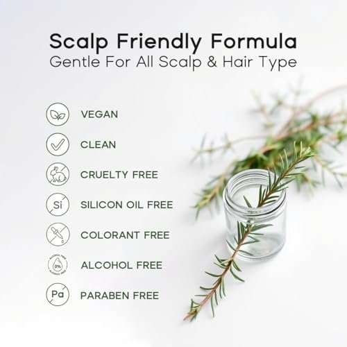 HALOVIDA Sea Salt Rosemary & Mint Scalp Scrub – Clean Silicon Oil-Free, Itchy Relief Scalp Treatment for Dandruff, Gentle Exfoliator, Cruelty-Free, Relieves Dryness, Promotes Hair Growth (5.29 Fl Oz) Avelisse