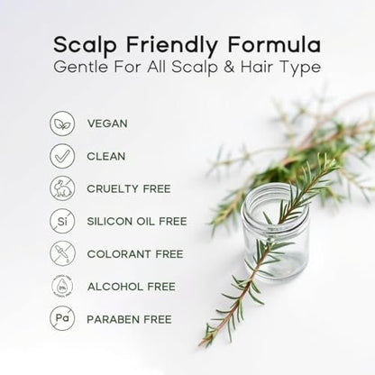 HALOVIDA Sea Salt Rosemary & Mint Scalp Scrub – Clean Silicon Oil-Free, Itchy Relief Scalp Treatment for Dandruff, Gentle Exfoliator, Cruelty-Free, Relieves Dryness, Promotes Hair Growth (5.29 Fl Oz) Avelisse