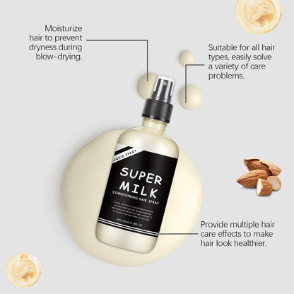 OUKPANE Super Milk Conditioning Hair Primer 2-Pack - Moisturizing Detangler Spray for All Hair Types Avelisse