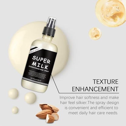 OUKPANE Super Milk Conditioning Hair Primer 2-Pack - Moisturizing Detangler Spray for All Hair Types Avelisse