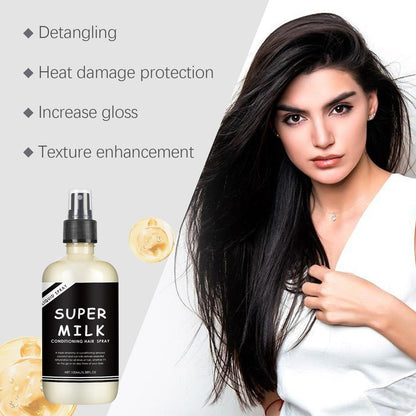 OUKPANE Super Milk Conditioning Hair Primer 2-Pack - Moisturizing Detangler Spray for All Hair Types Avelisse