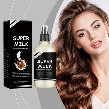 OUKPANE Super Milk Conditioning Hair Primer 2-Pack - Moisturizing Detangler Spray for All Hair Types Avelisse