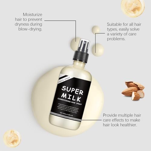 OUKPANE Super Milk Conditioning Hair Primer 2-Pack - Moisturizing Detangler Spray for All Hair Types Avelisse