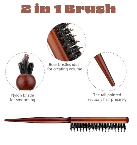 3-Piece Hair Teasing Comb Set for Women – Metal Teaser Comb for Volume, Backcombing, and Slick Back Styles – Fine Hair Friendly - görsel 4