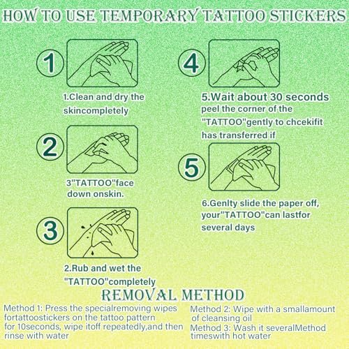 102 PCS Individually Wrapped Watercolor Animals Temporary Tattoos for Kids - Cute Animal Tattoo Stickers for Boys & Girls, Body Arm Shoulder, Birthday Party Supplies & Gifts - görsel 12