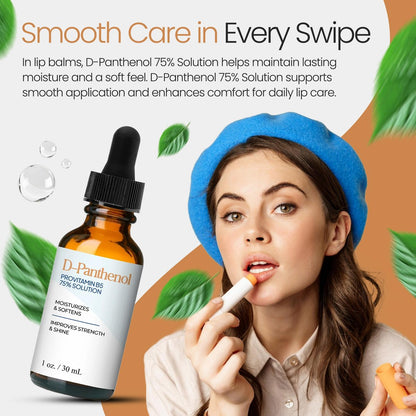 D-Panthenol Liquid 75% Provitamin B5 Solution (1 Oz / 30 mL) – Moisturizing Ingredient for Skin, Hair, and Cosmetic Formulations by Talsen Chemicals Avelisse