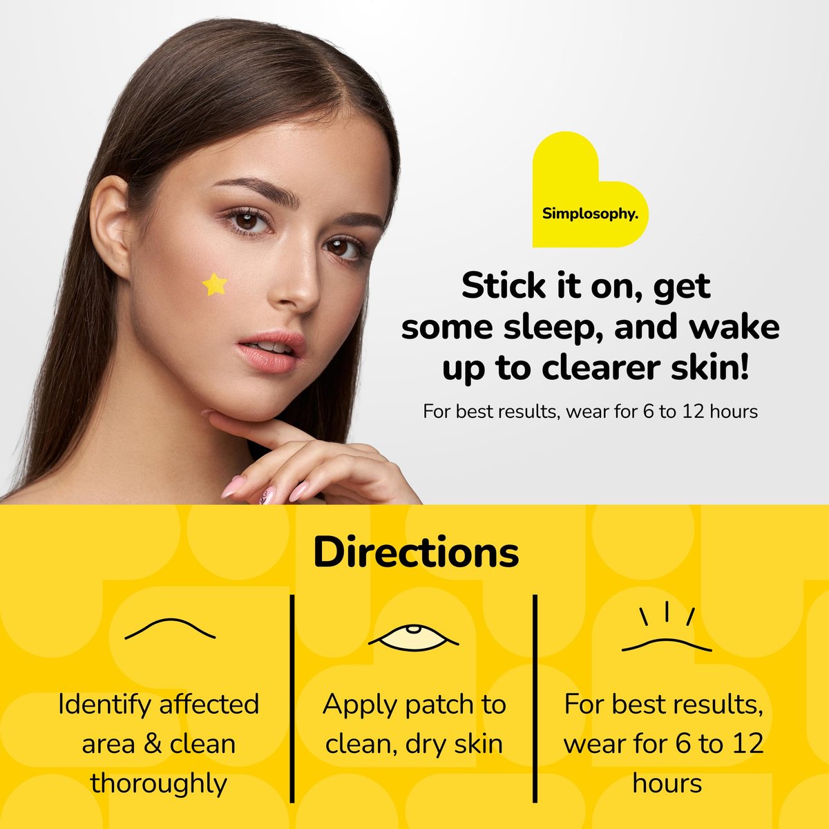 Simplosophy Star Pimple Patches with Mirror, Hydrocolloid Acne Patch for Zits and Blemishes, Face and Skin Stickers, 72 Count - görsel 5