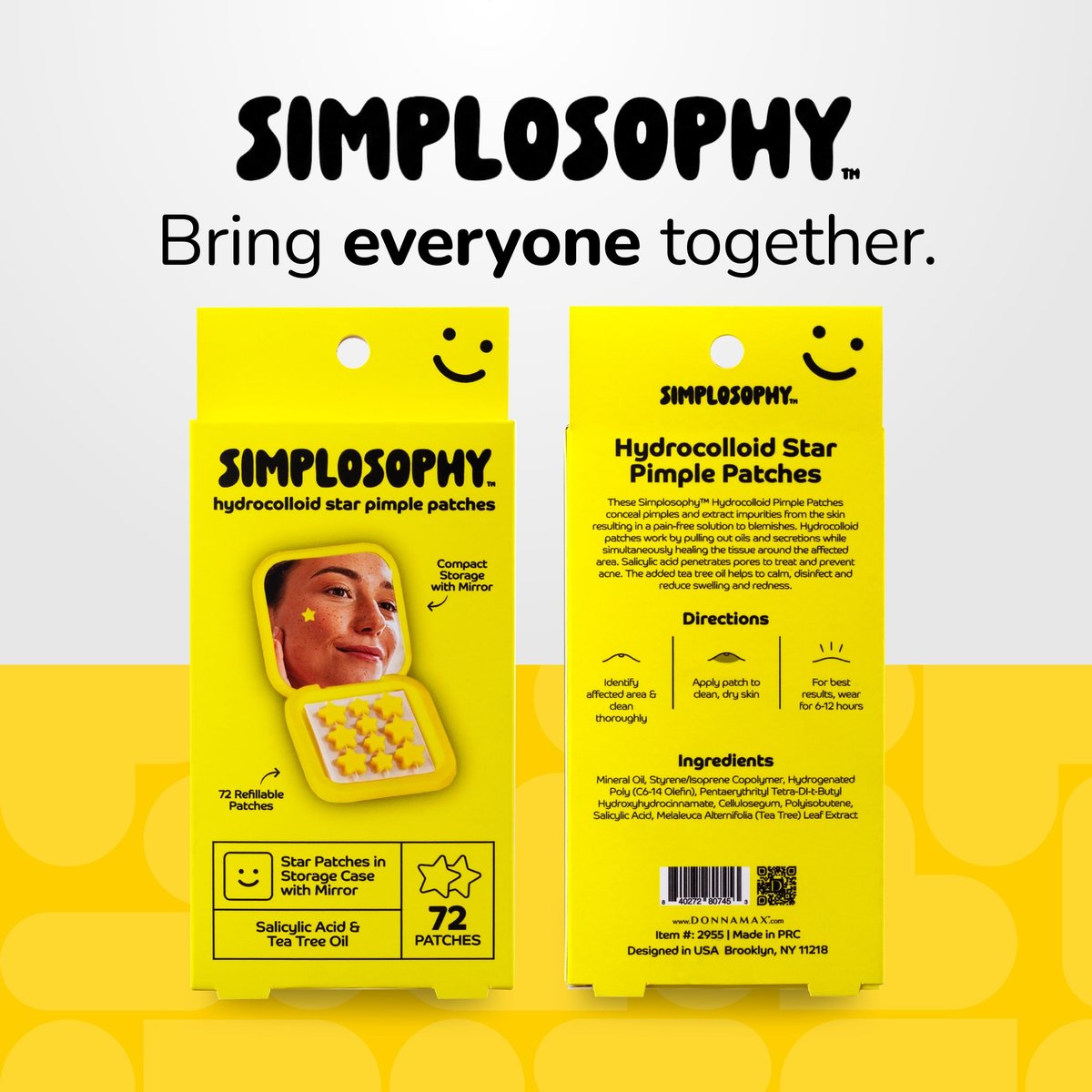 Simplosophy Star Pimple Patches with Mirror, Hydrocolloid Acne Patch for Zits and Blemishes, Face and Skin Stickers, 72 Count - görsel 11