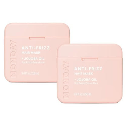 MONDAY HAIRCARE Anti-Frizz Hair Mask with Shea Butter, Jojoba, Coconut, & Almond Oil for Frizz-Prone Hair - 250 mL (Dual Pack) Avelisse