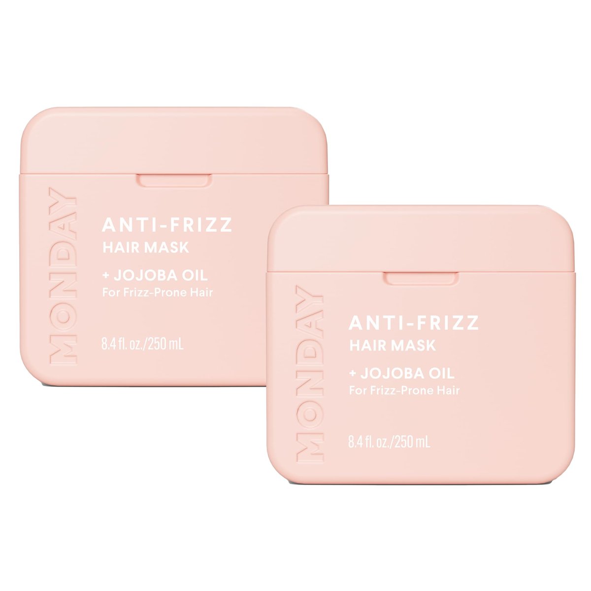MONDAY HAIRCARE Anti-Frizz Hair Mask with Shea Butter, Jojoba, Coconut, & Almond Oil for Frizz-Prone Hair - 250 mL (Dual Pack) Avelisse
