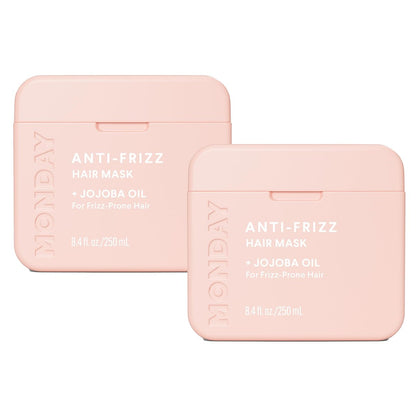 MONDAY HAIRCARE Anti-Frizz Hair Mask with Shea Butter, Jojoba, Coconut, & Almond Oil for Frizz-Prone Hair - 250 mL (Dual Pack) Avelisse