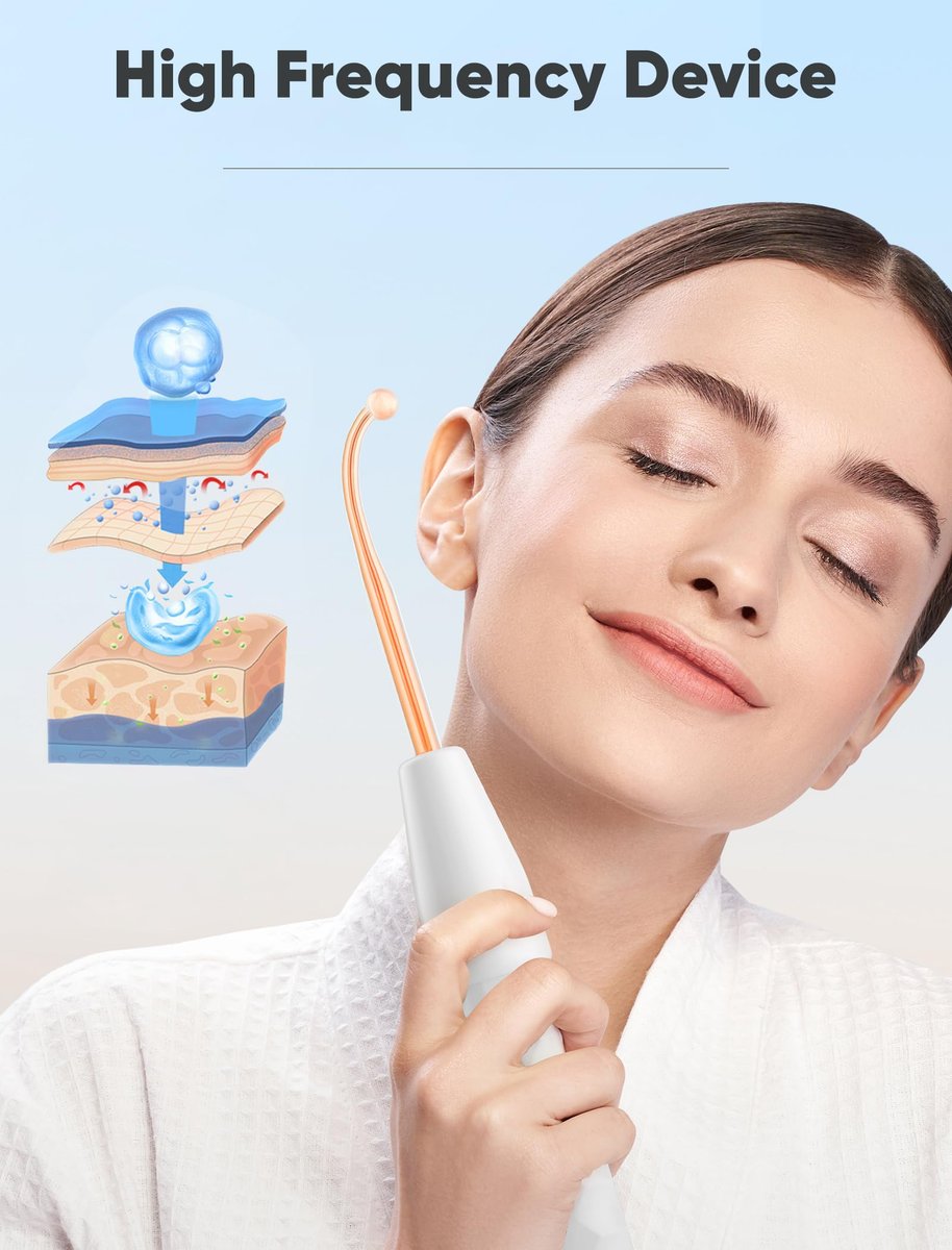 High Frequency Wand - Portable Facial Device with 4 Interchangeable Tubes for Anti-Aging & Skin Rejuvenation Avelisse