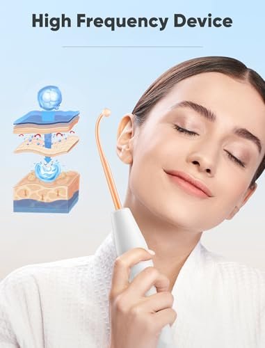 High Frequency Wand - Portable Facial Device with 4 Interchangeable Tubes for Anti-Aging & Skin Rejuvenation Avelisse