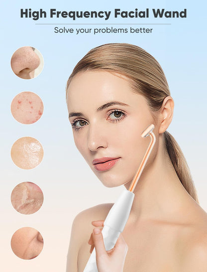 High Frequency Wand - Portable Facial Device with 4 Interchangeable Tubes for Anti-Aging & Skin Rejuvenation Avelisse