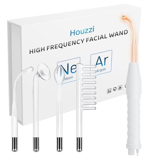 High Frequency Wand - Portable Facial Device with 4 Interchangeable Tubes for Anti-Aging & Skin Rejuvenation Avelisse