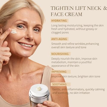 ULTIBELA Tighten and Lift Neck Cream – Deep Hydration Neck Firming Cream with Retinol, Collagen & Honey, Anti-Aging & Wrinkle Moisturizer for Face, Neck & Décolleté, 1.7 Fl Oz Avelisse
