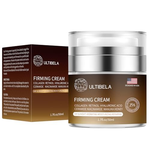 ULTIBELA Tighten and Lift Neck Cream – Deep Hydration Neck Firming Cream with Retinol, Collagen & Honey, Anti-Aging & Wrinkle Moisturizer for Face, Neck & Décolleté, 1.7 Fl Oz Avelisse