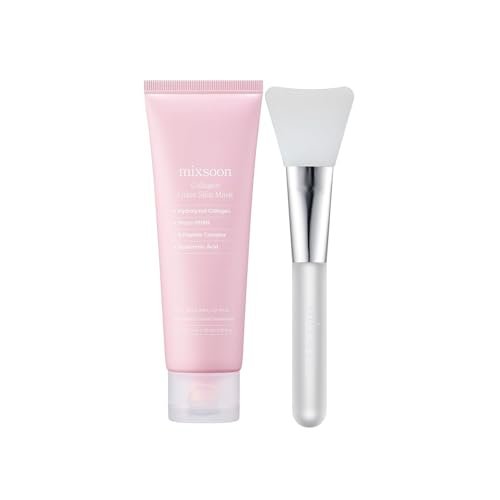 mixsoon Collagen Glass Skin Mask - Hydrating and Firming Collagen Wrapping Peel Off Mask, Low Molecular Face Mask, Radiant Smooth Finish for Glowing Skin, 80ml / 2.71 fl.oz. Korean Glass Skin Care Avelisse