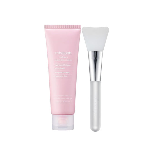 mixsoon Collagen Glass Skin Mask - Hydrating and Firming Collagen Wrapping Peel Off Mask, Low Molecular Face Mask, Radiant Smooth Finish for Glowing Skin, 80ml / 2.71 fl.oz. Korean Glass Skin Care Avelisse