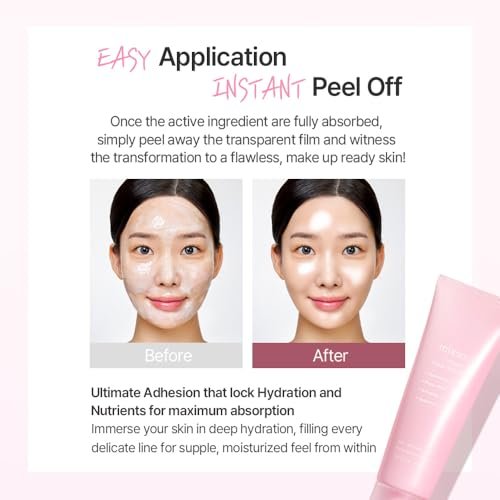 mixsoon Collagen Glass Skin Mask - Hydrating and Firming Collagen Wrapping Peel Off Mask, Low Molecular Face Mask, Radiant Smooth Finish for Glowing Skin, 80ml / 2.71 fl.oz. Korean Glass Skin Care Avelisse
