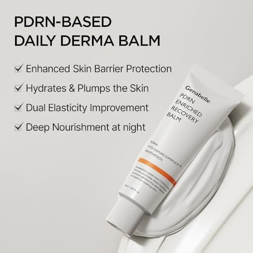 Genabelle PDRN Enriched Recovery Balm – 5,000 ppm PDRN & 10,000 ppm Panthenol Soothing Repair Cream for Sensitive Skin, Hydration & Barrier Strengthening, Glass Skin, Korean Skincare - 50ml (1.69 fl.oz) Avelisse