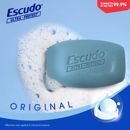 Escudo Ultra-Protect Original Antibacterial Bar Soap, 4.05 oz, 6 Pack, Fresh Clean Scent