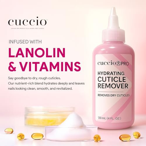 Cuccio Pro Hydrating Cuticle Remover 4 fl oz – Professional Fast-Acting Cuticle Softener & Remover for Dry, Rough Cuticles, Moisturizing Lanolin-Infused Formula for Healthy Nails - görsel 4