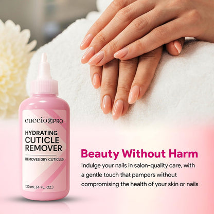 Cuccio Pro Hydrating Cuticle Remover 4 fl oz – Professional Fast-Acting Cuticle Softener & Remover for Dry, Rough Cuticles, Moisturizing Lanolin-Infused Formula for Healthy Nails