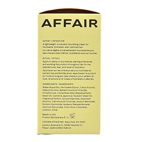 CROWN AFFAIR The Mini Leave-In Conditioner Cream 1.7 oz | Lightweight Hydrating Anti-Frizz Cream for Dry, Fine & Damaged Hair | Curl Enhancing, Heat Protectant, Vegan & Cruelty-Free Avelisse