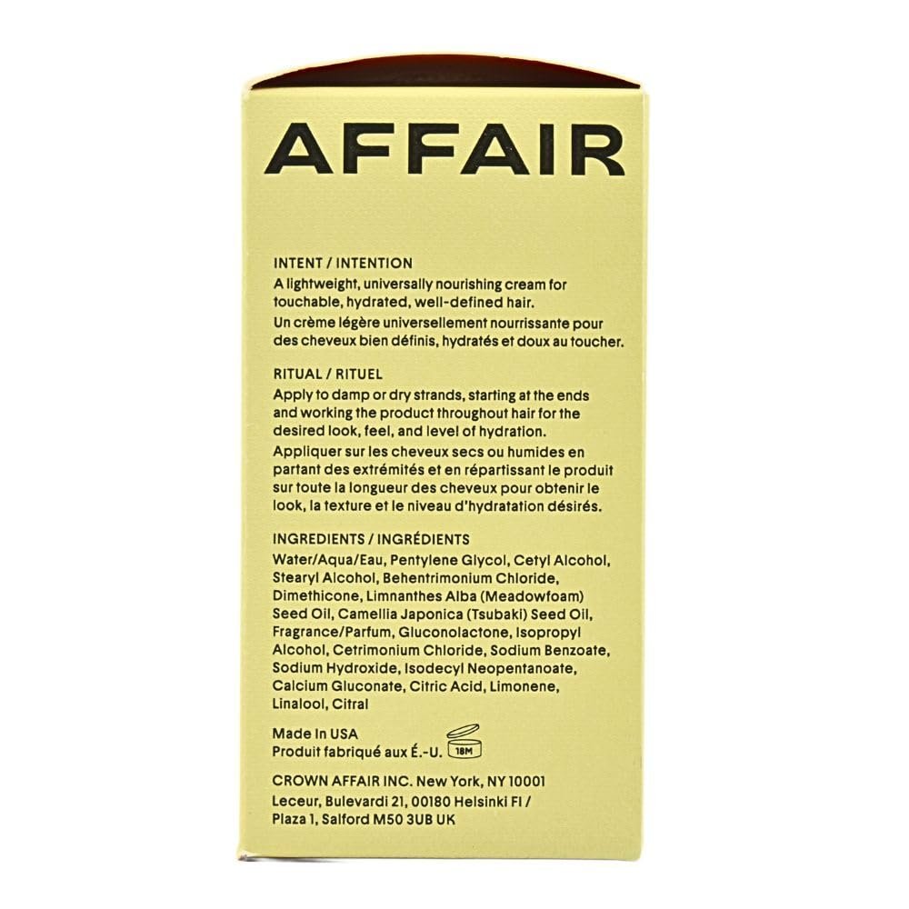 CROWN AFFAIR The Mini Leave-In Conditioner Cream 1.7 oz | Lightweight Hydrating Anti-Frizz Cream for Dry, Fine & Damaged Hair | Curl Enhancing, Heat Protectant, Vegan & Cruelty-Free Avelisse