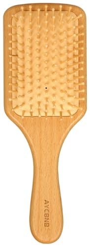 Natural Wood Bristle Hair Brush for All Hair Types – Smooth & Shiny Results for Men, Women, Kids - görsel 2