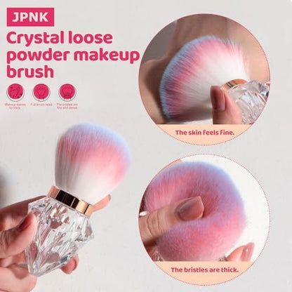 JPNK 20-Piece Makeup Sponge Set with Powder Puff Brush – Pink PU Sponges for Liquid, Cream & Powder Application