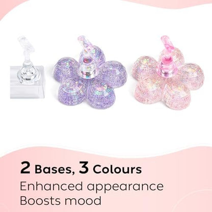 AIMEILI Nail Stand for Press On Nails - Solid Acrylic Fake Nail Holder with Reusable Putty, Gift Box for DIY Home Nail Art and Beginner Salon Practice