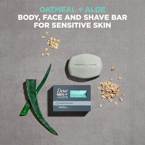 DOVE MEN+CARE Hand & Body Face + Shave Bar Sensitive Skin 6 Count, 3.75 oz Each - görsel 6