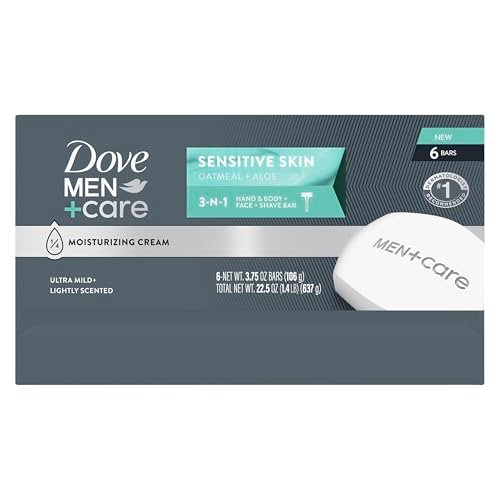 DOVE MEN+CARE Hand & Body Face + Shave Bar Sensitive Skin 6 Count, 3.75 oz Each - görsel 4