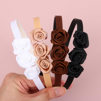 XIMA Fabric Rose Flower Headbands for Toddler Girls - 16 Pack Multiple Colors Hair Accessories